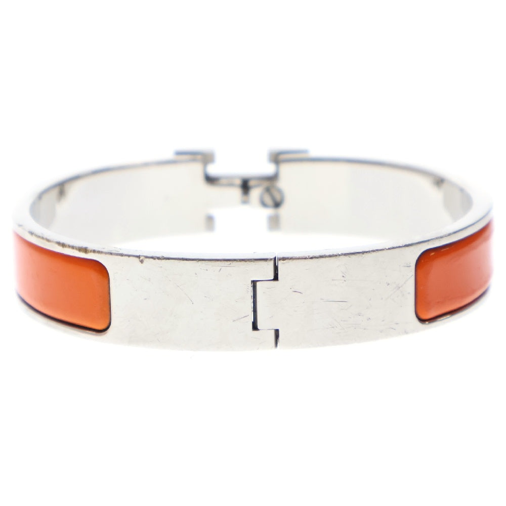 HERMES(エルメス) クリックH バングル シルバーブレスレット シルバー/オレンジ