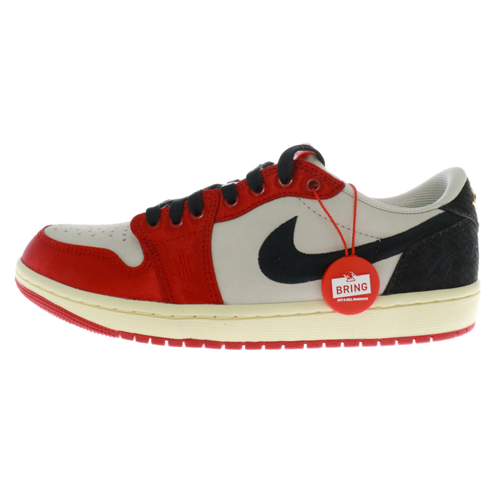 NIKE(ナイキ) ×Trophy Room AIR JORDAN 1 LOW OG FN0432-100 トロフィールーム エアジョーダン1 ローカットスニーカー ホワイト/レッド/ブラック Us7.5/25.5cm