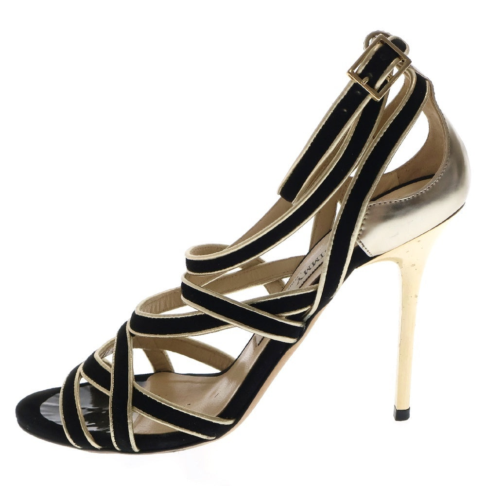JIMMY CHOO(ジミーチュウ) ハイヒール サンダル ブラック/ゴールド レディース