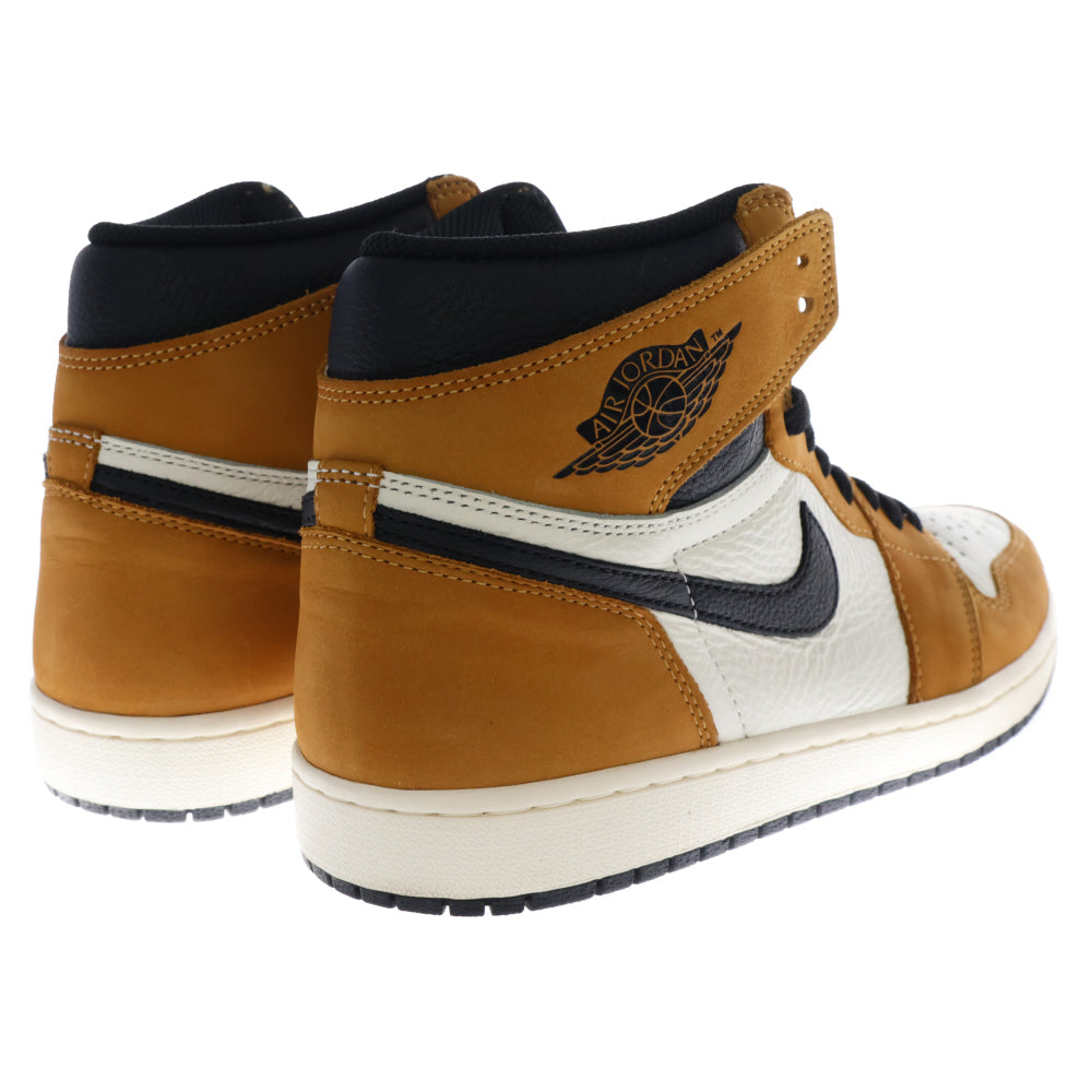 NIKE(ナイキ) AIR JORDAN 1 RETRO ROOKIE OF THE YEAR 555088‐700 エアジョーダン ルーキーオブザイヤー ハイカットスニーカー ホワイト/キャメル US10.5/28.5cm