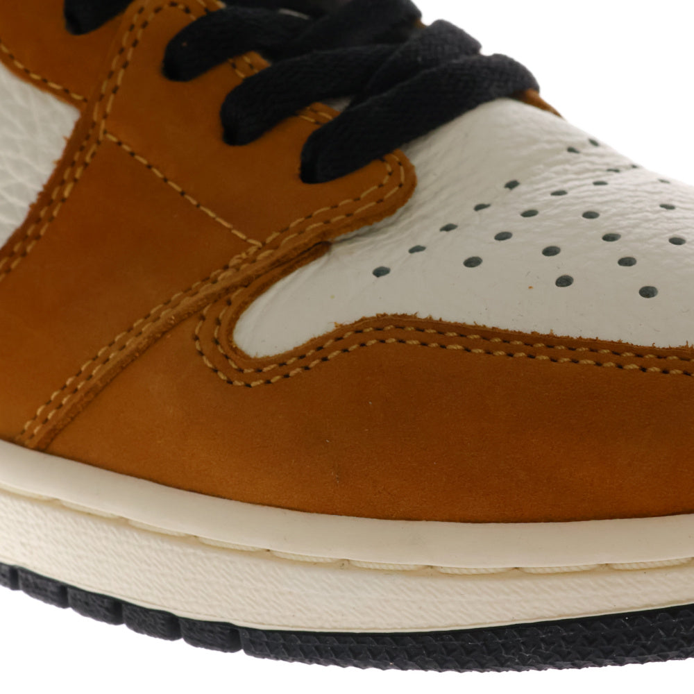 NIKE(ナイキ) AIR JORDAN 1 RETRO ROOKIE OF THE YEAR 555088‐700 エアジョーダン ルーキーオブザイヤー ハイカットスニーカー ホワイト/キャメル US10.5/28.5cm