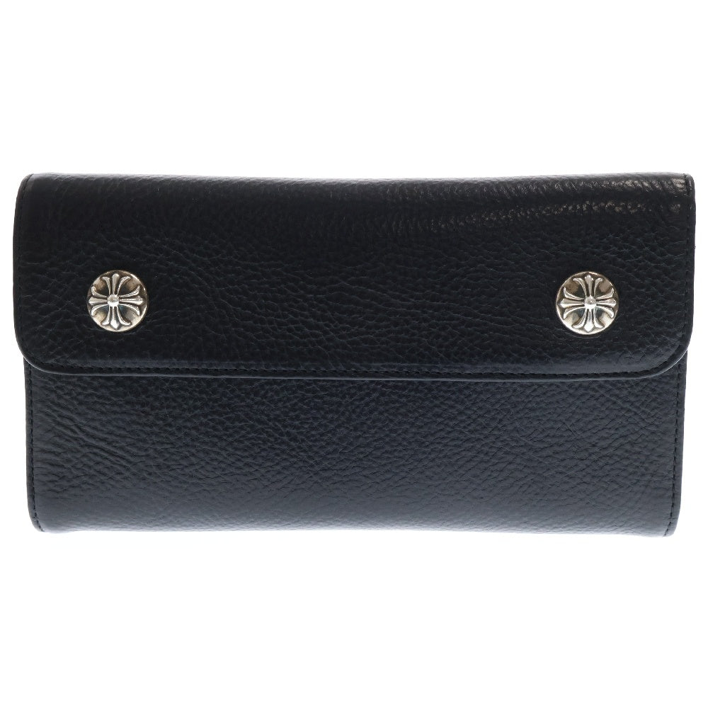 CHROME HEARTS(クロムハーツ) WAVE ウェーブ レザーウォレット 財布 ブラック BCA375