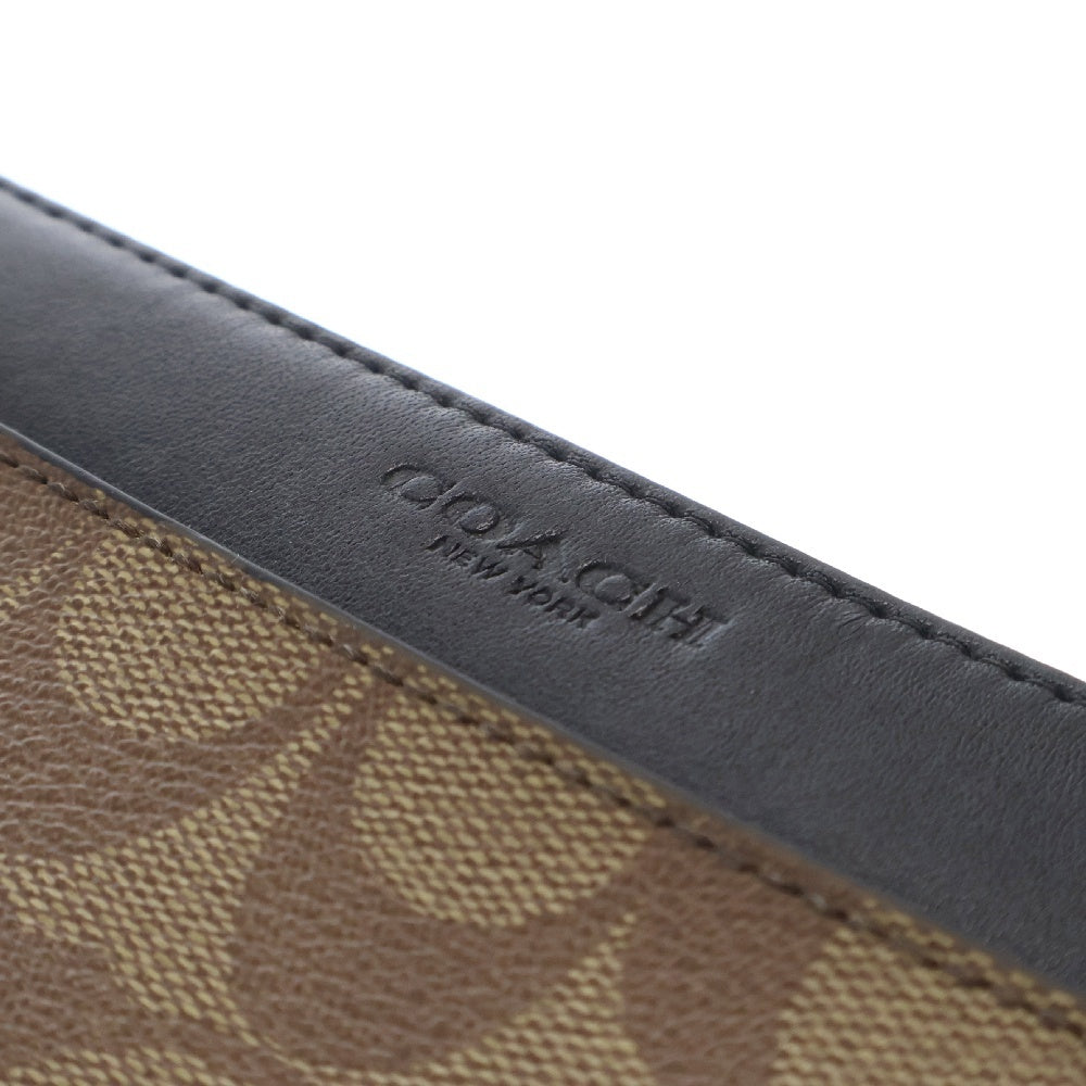 COACH(コーチ) シグネチャー PVCレザー ラウンドジップ ウォレット 長財布 ベージュ F58112