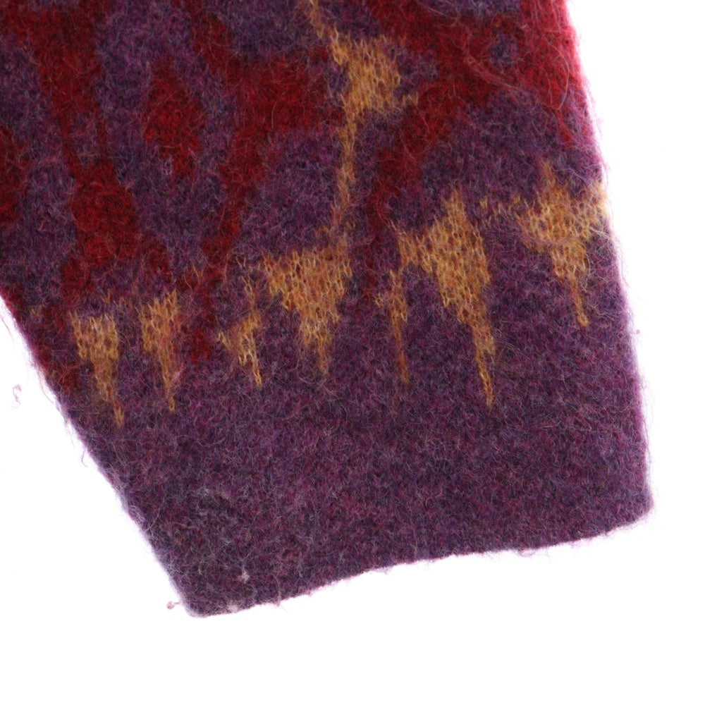 SUPREME(シュプリーム) 22AW Abstract Stripe Cardigan アブストラクトストライプニットカーディガン パープル