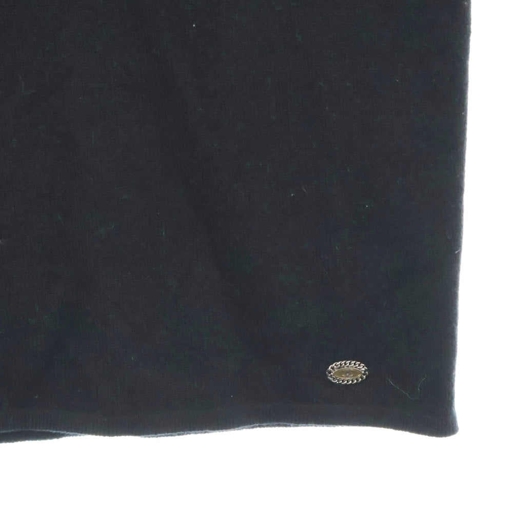 CHANEL(シャネル) ココマーク バッジ ハイネック カシミヤ 半袖ニット セーター ブラック レディース P26634V00007