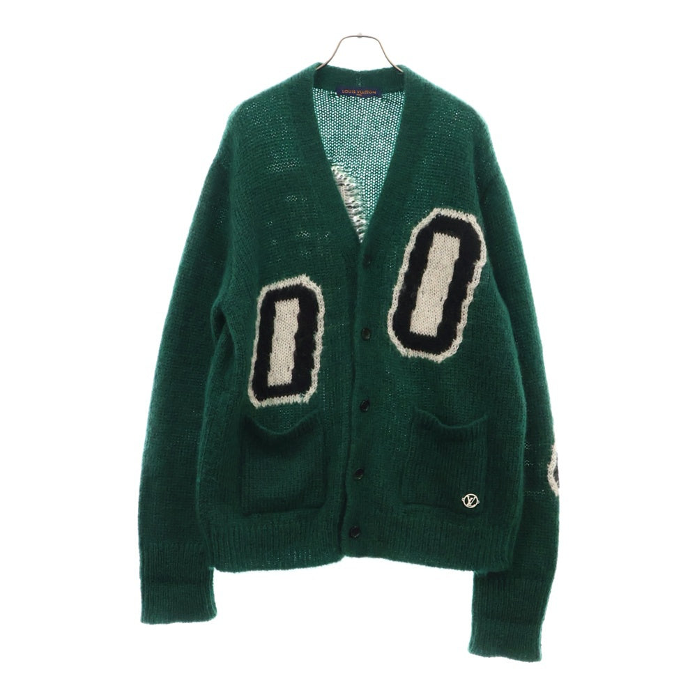 LOUIS VUITTON(ルイヴィトン) 22AW グラフィック モヘア オーバーサイズ ニット カーディガン グリーン RM222 QQ9 HNN65W