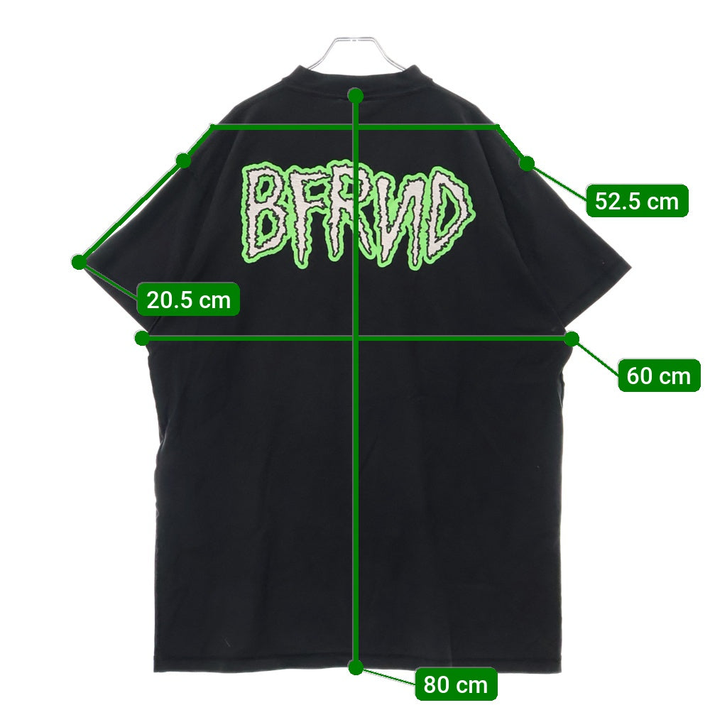 BALENCIAGA(バレンシアガ) 24AW BFRND Series Music Inside Out T-Shirt インサイドアウト ミュージックプリント半袖Tシャツ 787358 TQVG8 ブラック