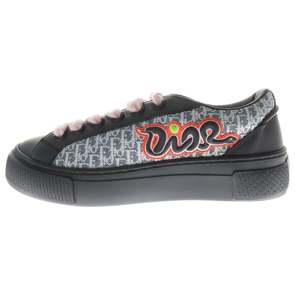 DIOR(ディオール) 25AW ×KAWS カウズ 限定エディション B33 スピン カーフスキン オブリークキャンバスローカットスニーカー 3SN303ZEY H514 ネイビー