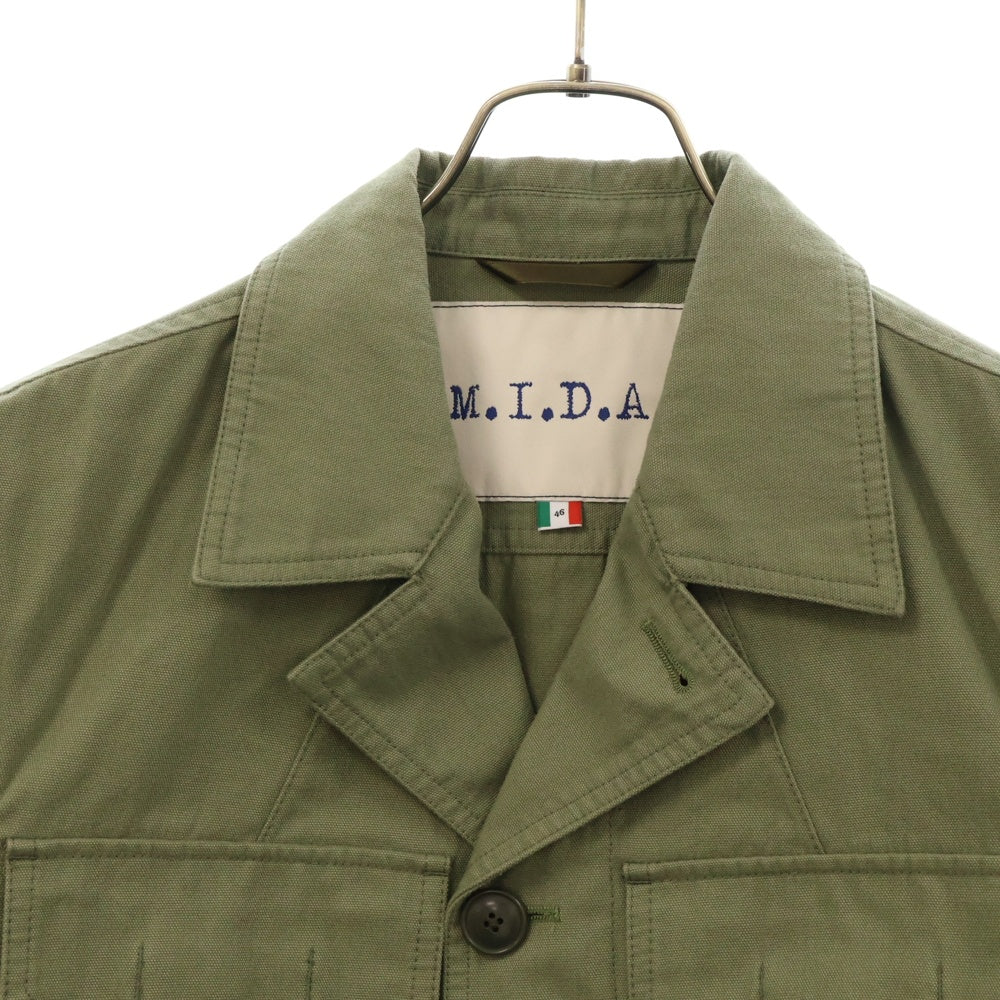 M.I.D.A.(ミダ) ミリタリーシャツジャケット M211210 カーキ
