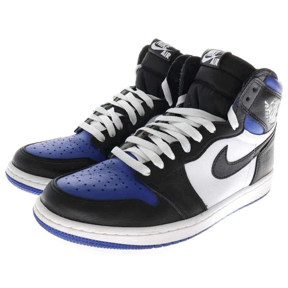 NIKE(ナイキ) AIR JORDAN 1 RETRO HIGH OG ROYAL TOE 2020 エアジョーダン 1 レトロ ハイ ロイヤル トゥ ハイカットスニーカー ホワイト/ブラック/ブルー US9/27.0cm