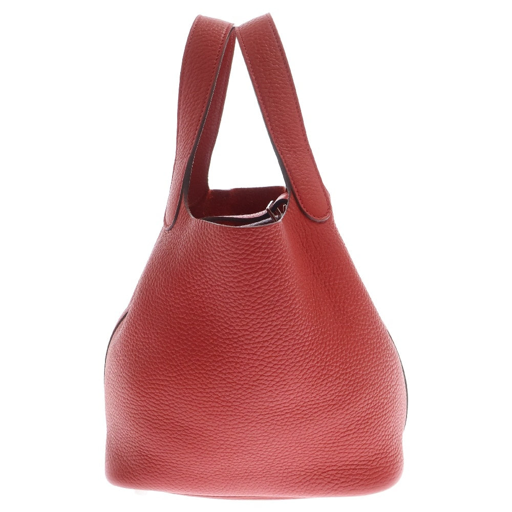 HERMES(エルメス) ピコタンロック PM トリヨンモーリス ハンドバッグ シルバー金具 C刻印 2018年製 レッド