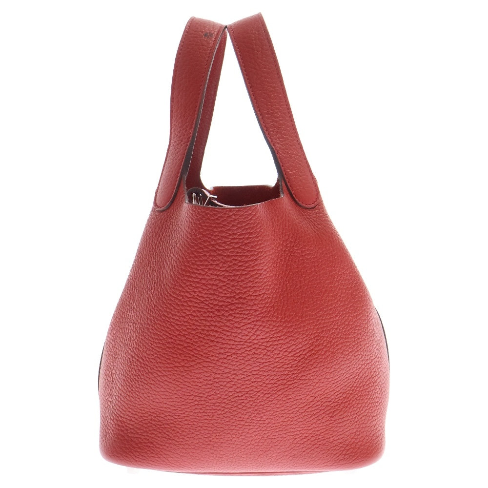 HERMES(エルメス) ピコタンロック PM トリヨンモーリス ハンドバッグ シルバー金具 C刻印 2018年製 レッド