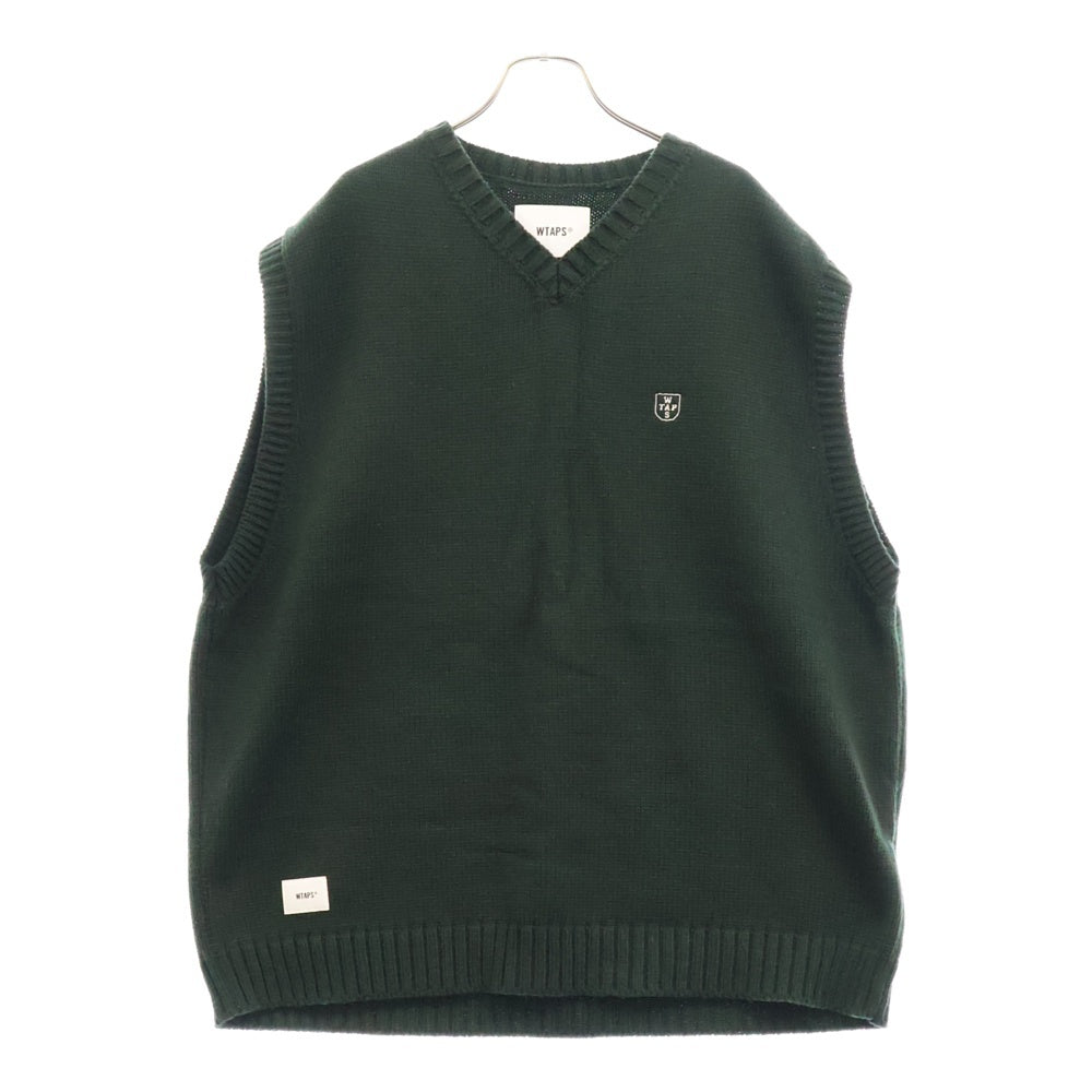 WTAPS(ダブルタップス) 22AW DITCH VEST ACRYLIC 222MADT-KNM01 Vネック ニット ディッチベスト カーキ