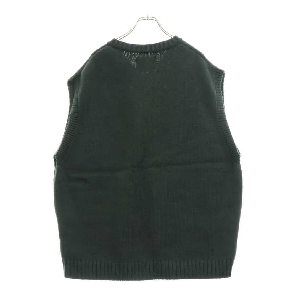 WTAPS(ダブルタップス) 22AW DITCH VEST ACRYLIC 222MADT-KNM01 Vネック ニット ディッチベスト カーキ
