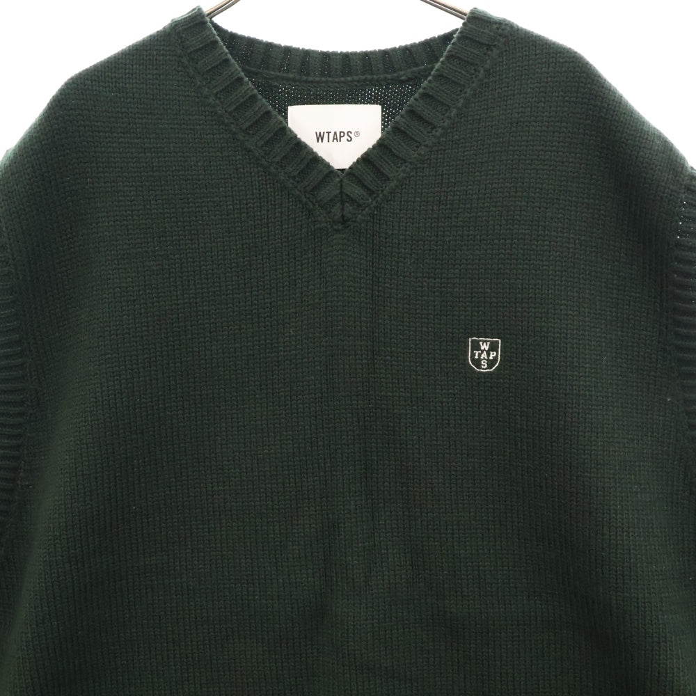 WTAPS(ダブルタップス) 22AW DITCH VEST ACRYLIC 222MADT-KNM01 Vネック ニット ディッチベスト カーキ