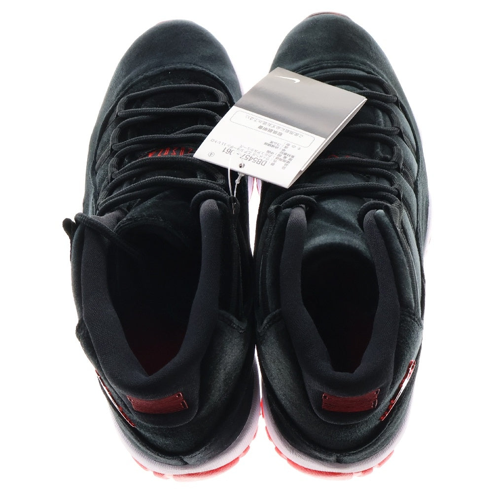 NIKE(ナイキ) WMNS AIR JORDAN 11 BRED VELVET DB5457-061 ウィメンズ エアジョーダン11 ブレッド ベルベット ハイカットスニーカー ブラック US10/27.0cm
