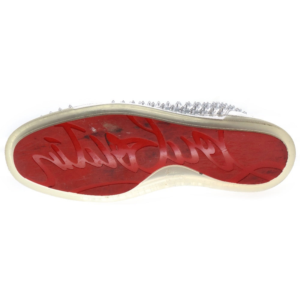 CHRISTIAN LOUBOUTIN(クリスチャンルブタン) LOUIS SPIKES FLAT スパイクスタッズ ハイカットスニーカー クリア/グレー