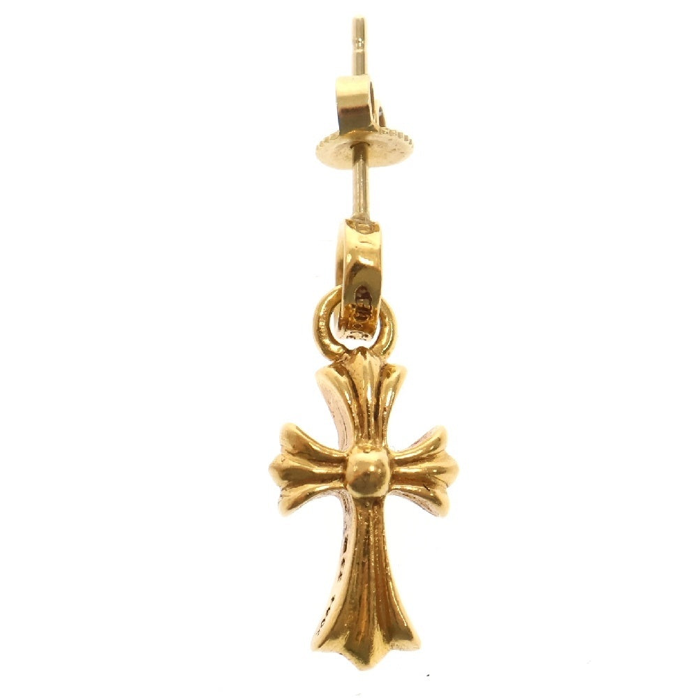 CHROME HEARTS(クロムハーツ) 22K BBY F PPRCHN ベイビーファットクロス ドロップピアス ゴールド