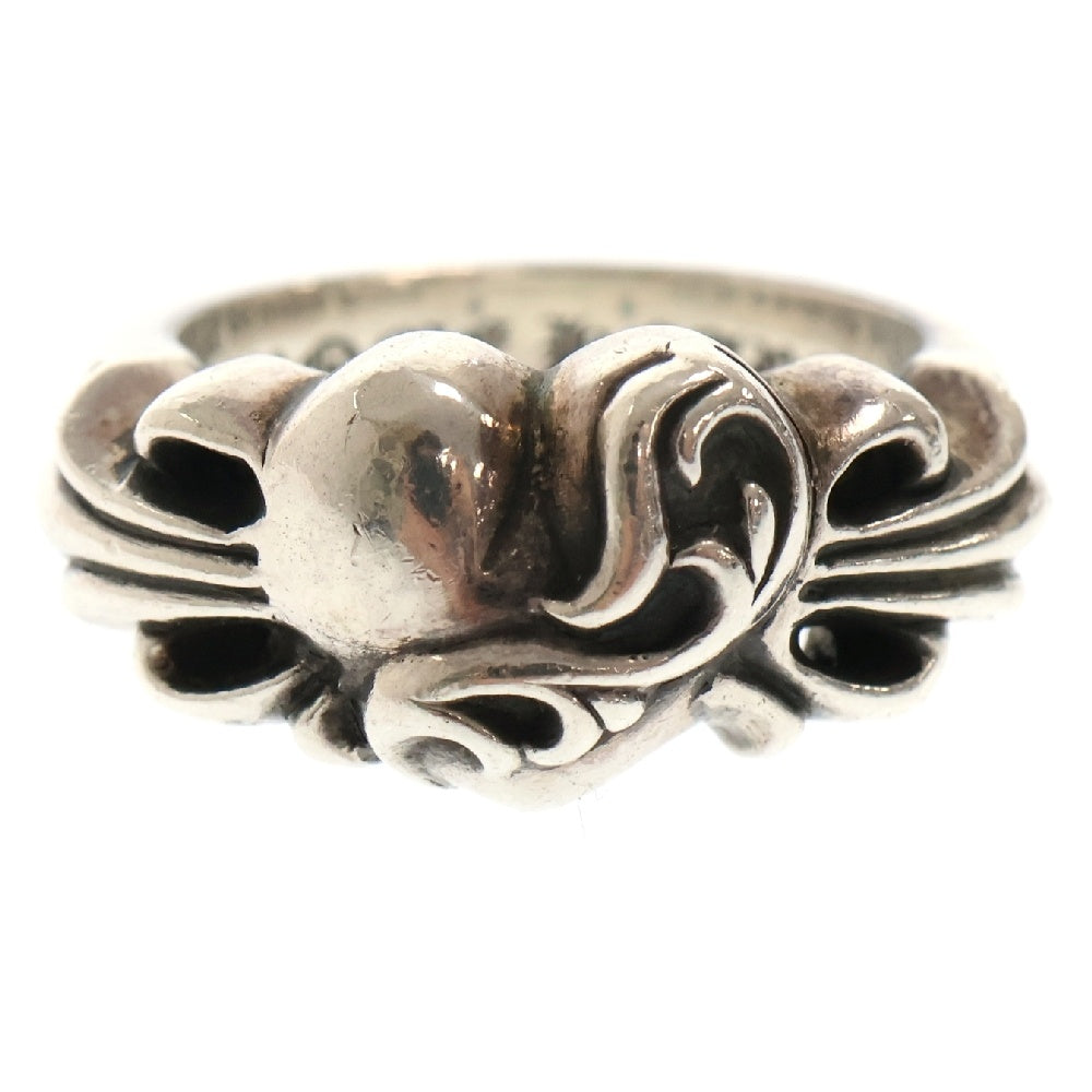 CHROME HEARTS(クロムハーツ) FLRL CRS HRT フローラルハートリング シルバー
