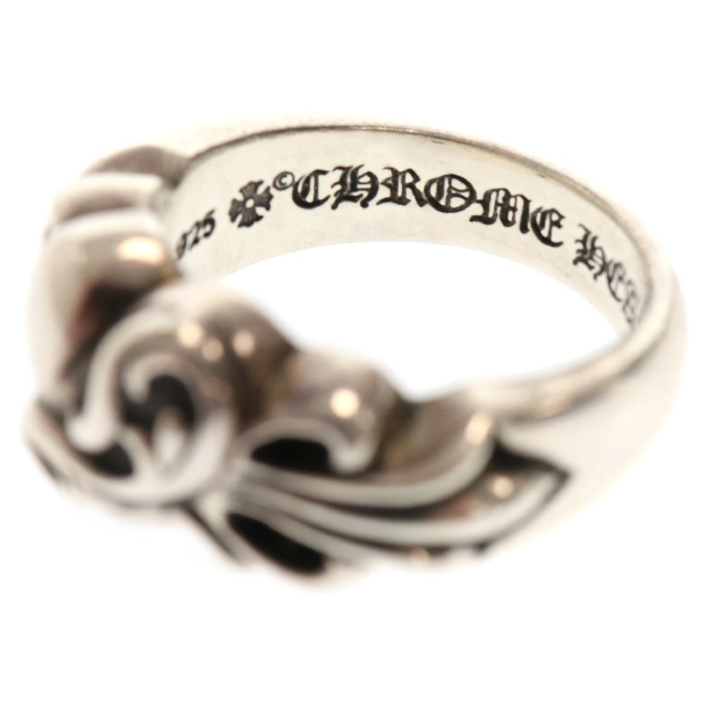 CHROME HEARTS(クロムハーツ) FLRL CRS HRT フローラルハートリング シルバー