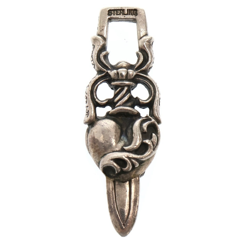 CHROME HEARTS(クロムハーツ) DAGGER HEART P DMND ダガーハート PAVEアフターダイヤ ペンダントトップ シルバー