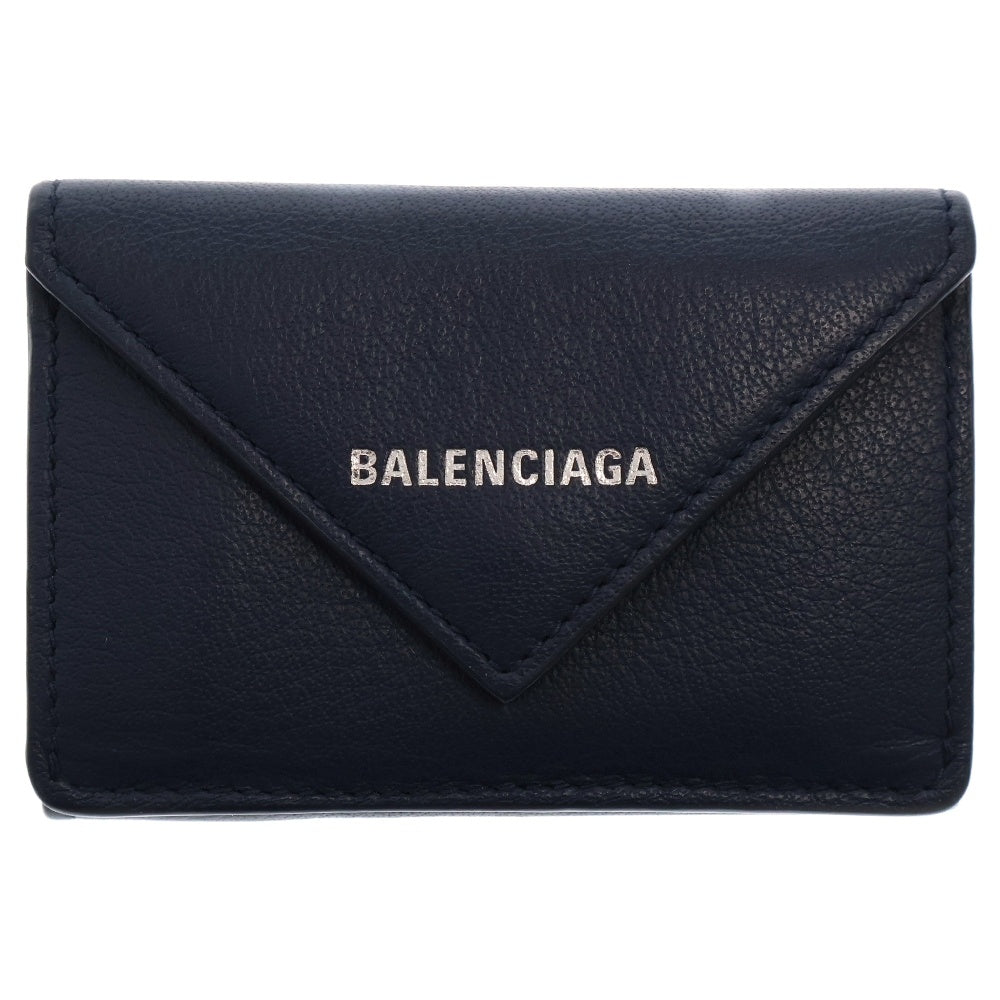 BALENCIAGA(バレンシアガ) PAPER MINI WALLET ペーパーミニ コンパクトウォレット ブラック 財布 391446