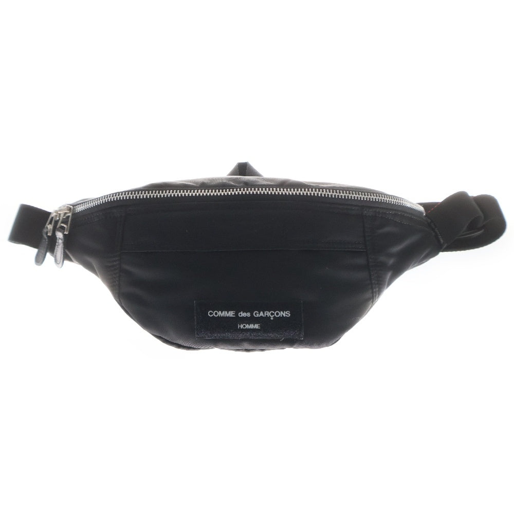 COMME des GARCONS HOMME(コムデギャルソンオム) 23SS NYLON TWILL BODY BAG HK-K202 ナイロンツイル ボディバッグ ウエストバッグ ブラック