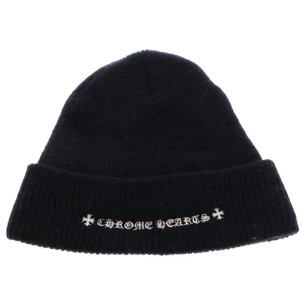CHROME HEARTS(クロムハーツ) WOOL WATCH CAP ウールワッチキャップ CHプラス刺繍 アクリルビーニー ニットキャップ 帽子 ブラック