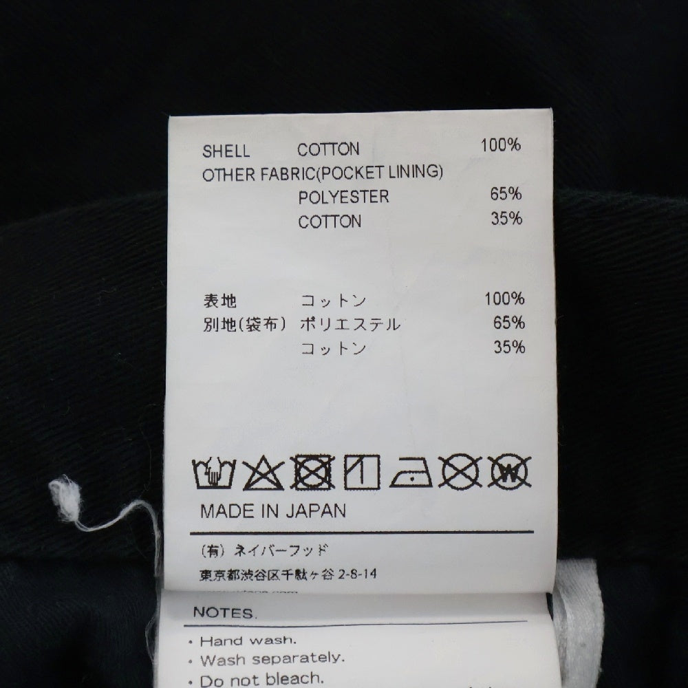WTAPS(ダブルタップス) 22SS BUDS SHORTS COTTON TWILL 221BRDT-PTM08 コットンツイルショーツ ハーフパンツ ブラック