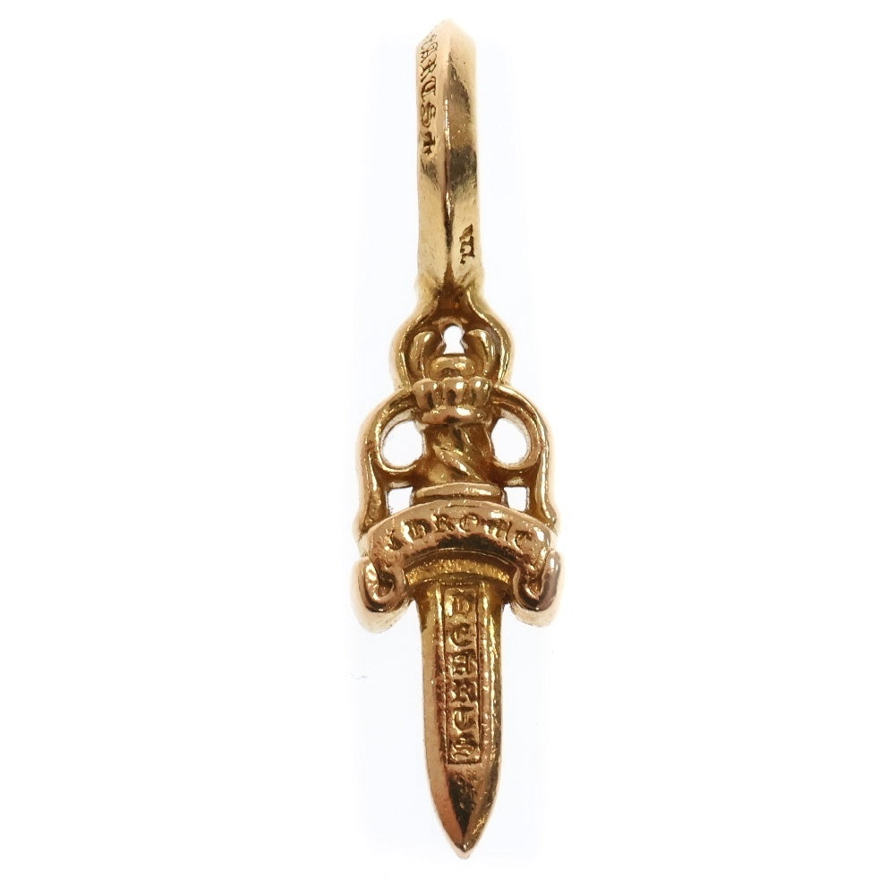 CHROME HEARTS(クロムハーツ) 22K STACK DAGGER V2 ダガースタックチャーム ゴールドネックレストップ