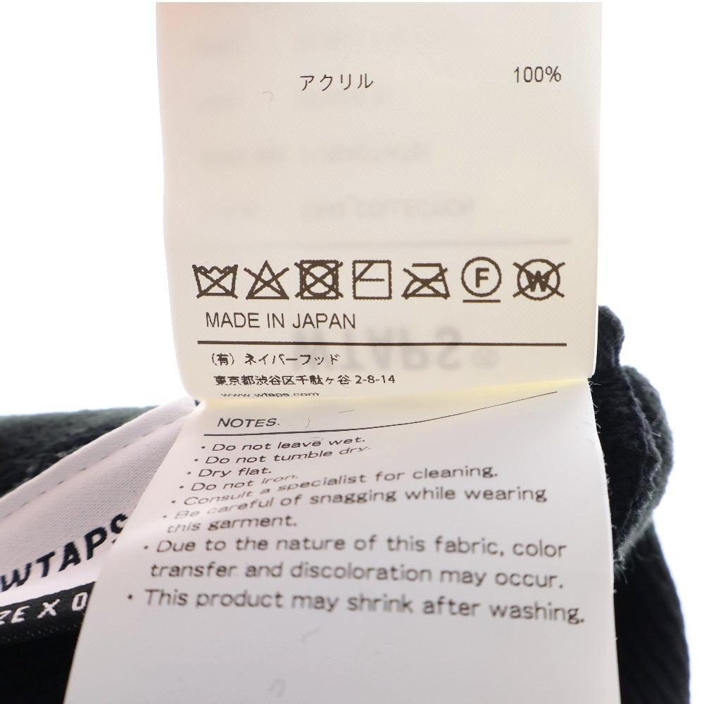 WTAPS(ダブルタップス) 21AW BEANIE 212MADT-HT01 アクリル ニットキャップ ビーニー 帽子 ブラック