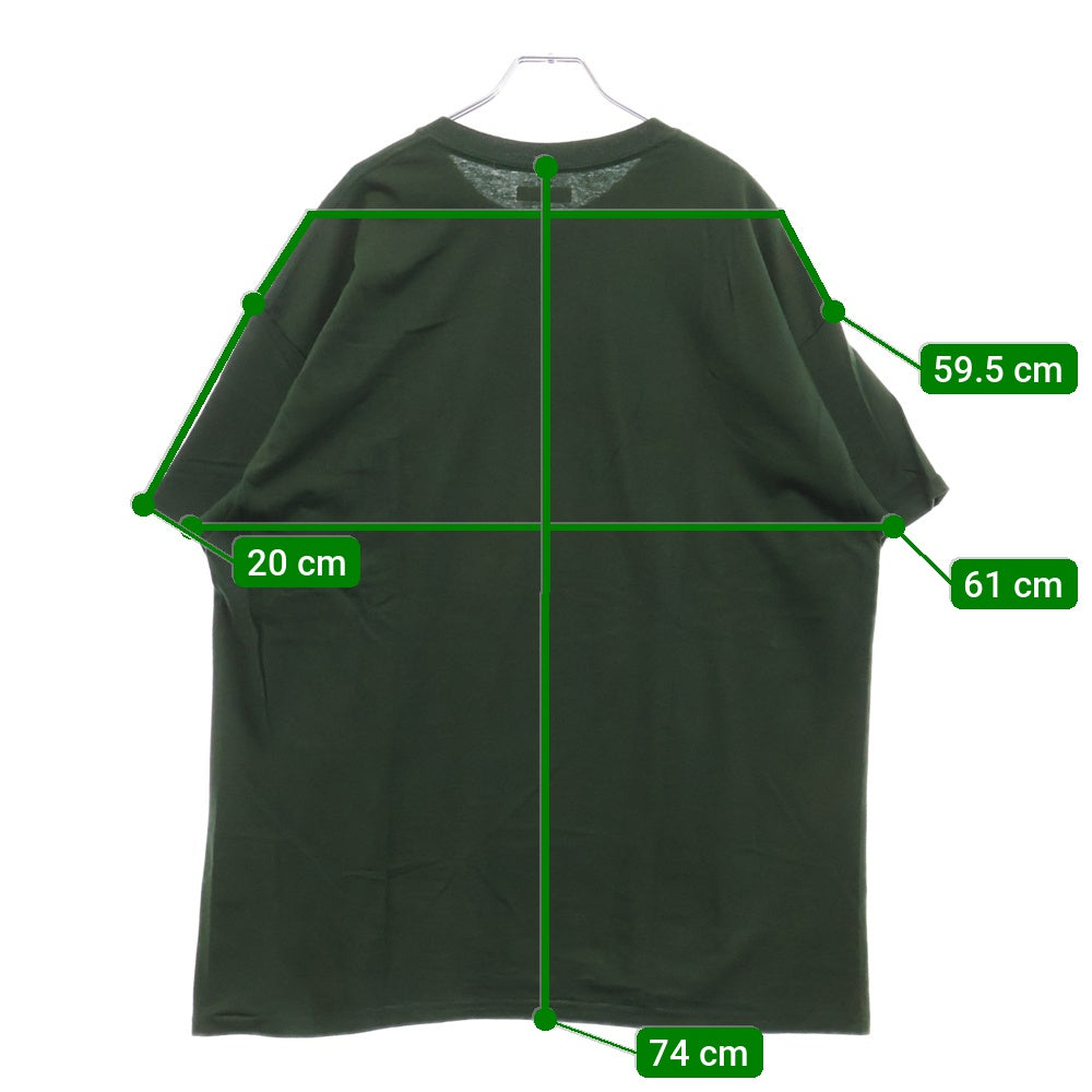 DESCENDANT(ディセンダント) ロゴ プリント クルーネック 半袖Tシャツ カットソー カーキ