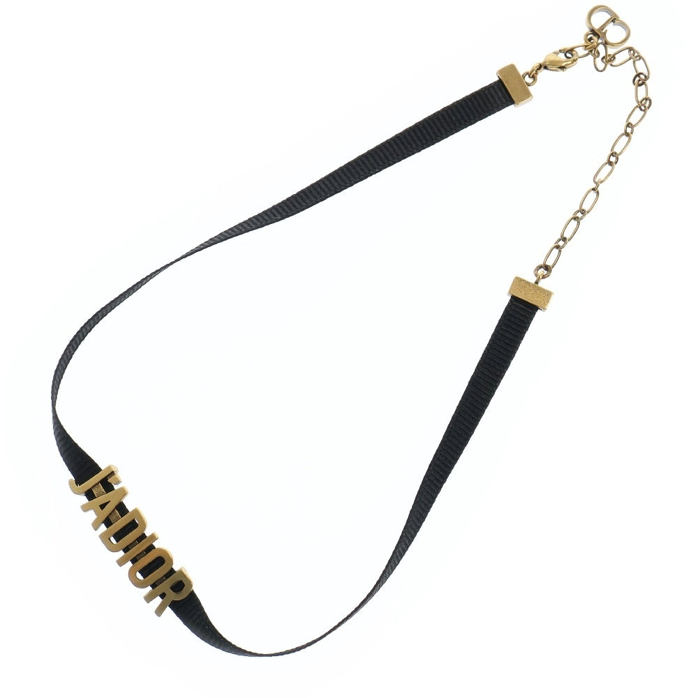 Christian Dior(クリスチャンディオール) J'ADIOR チョーカーネックレス ブラック/ゴールド レディース