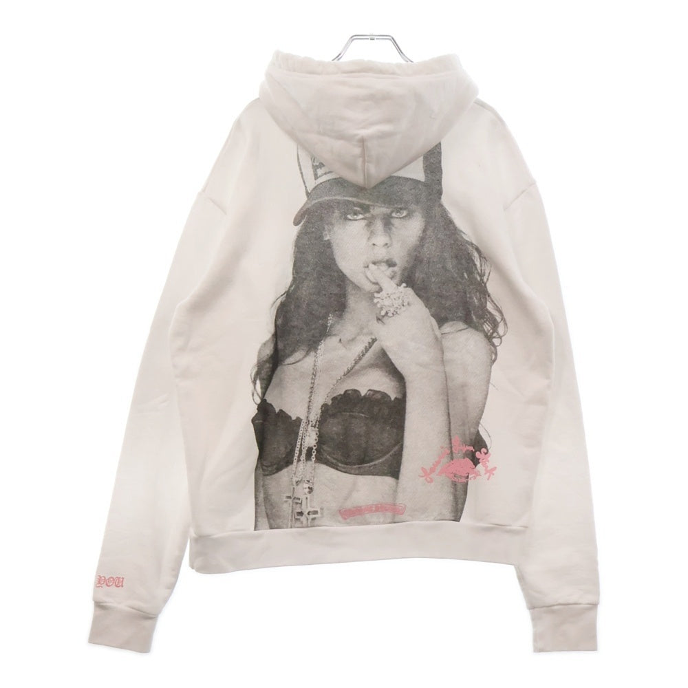 CHROME HEARTS(クロムハーツ) Laurie Lynn Stark PLVR ローリーリンスタークバックプリントパーカー ホワイト