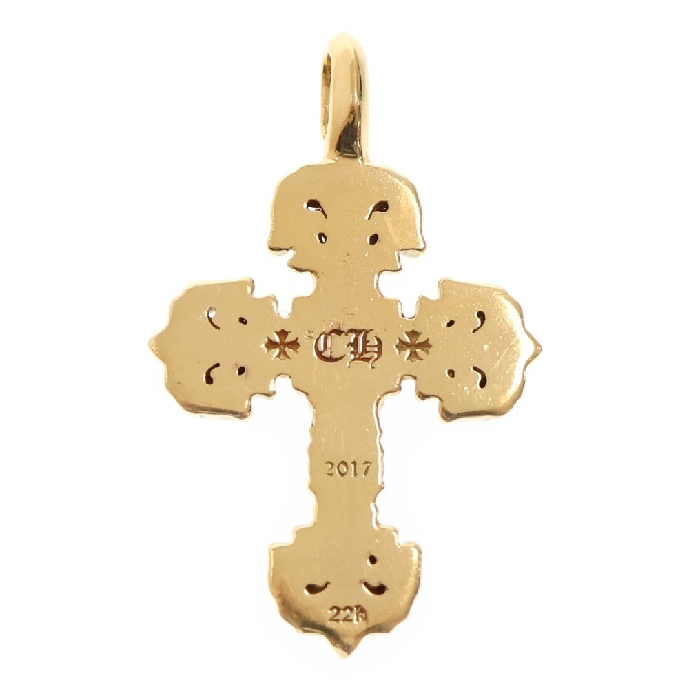 CHROME HEARTS(クロムハーツ) 22K FILIGREE TINY 1DIA タイニーフィリグリークロス 1ダイヤ ペンダントトップ ゴールド BCA044