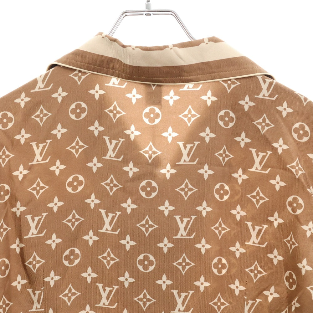 LOUIS VUITTON(ルイヴィトン) 22AW L/S Pajama Shirt W/Pocket モノグラム フロントポケット シルク長袖パジャマシャツ ベージュ/クリーム レディース RW231D TR0 FOTP06