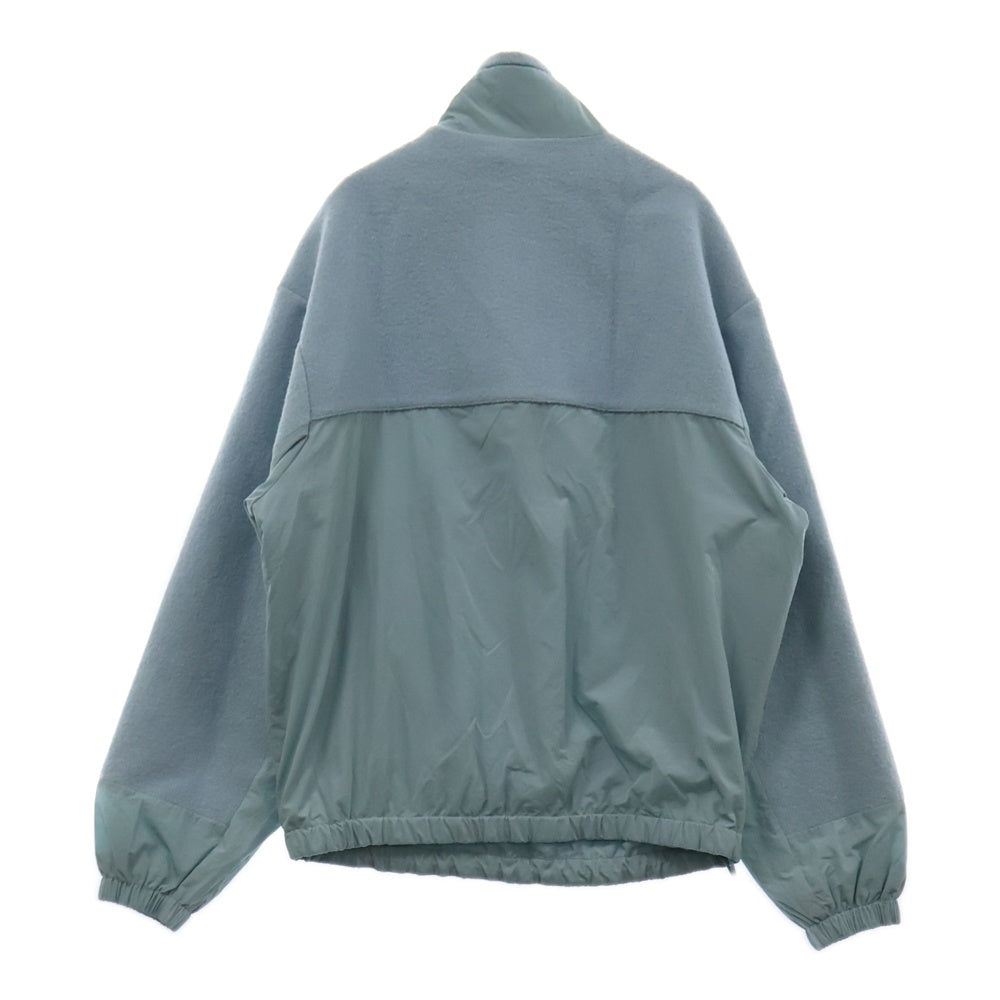 LOUIS VUITTON(ルイヴィトン) 23SS Mix Material Anorak Blouson RM2319 TL1 HOB09W ミックス マテリアルアノラックブルゾン ハーフジップナイロン切り替えジャケット ブルー