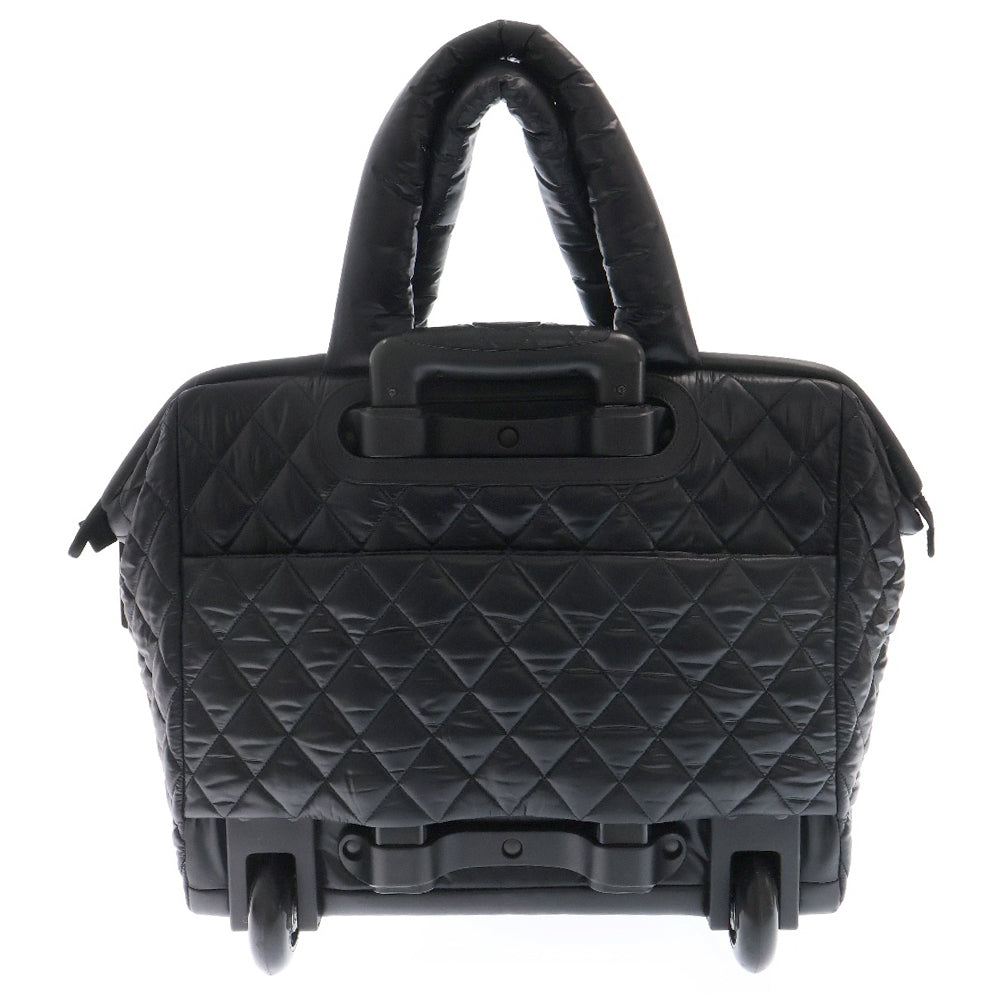 CHANEL(シャネル) Cocoon Diamond Quilted Trolley コココクーン ダイアモンドキルテッド トローリー ナイロンキャリーケース ボストンバッグ A49503 ブラック レディース