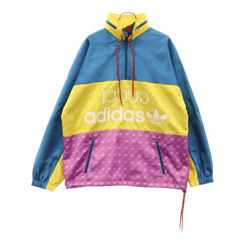 GUCCI(グッチ) 22AW ×adidas アディダス アセテート トレフォイル GGロゴアノラックナイロンジャケット マルチ 691429 Z8A2G