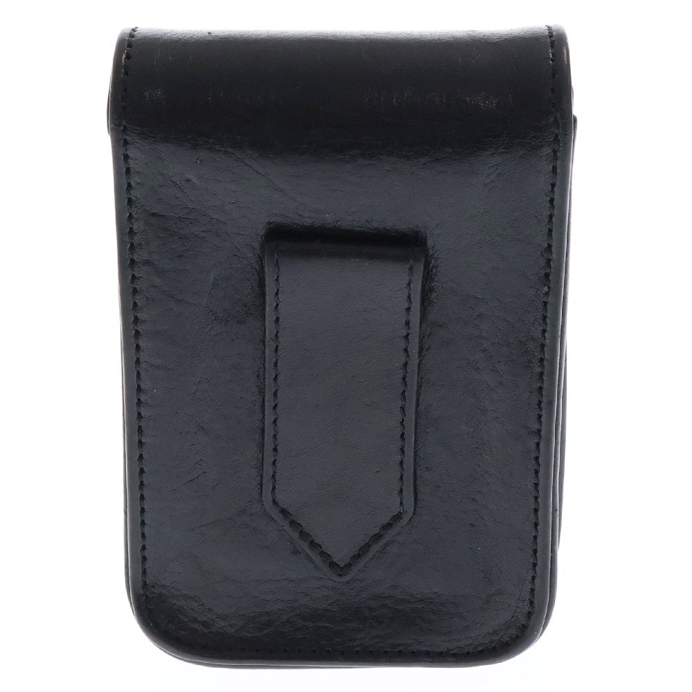 CHROME HEARTS(クロムハーツ) CIGARETTE CASE スモールCHクロス装飾レザーシガレットケース ブラック