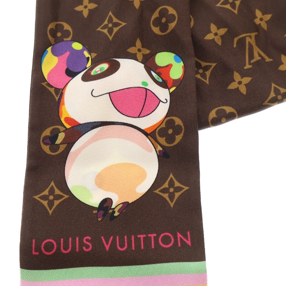 LOUIS VUITTON(ルイヴィトン) ×TM バンドー スーパーフラットシルク スカーフ ブラウン M96083/IS0275