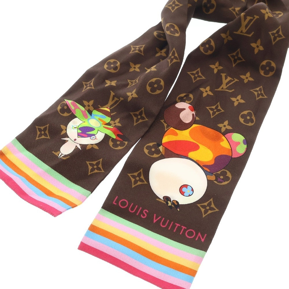 LOUIS VUITTON(ルイヴィトン) ×TM バンドー スーパーフラットシルク スカーフ ブラウン M96083/IS0275