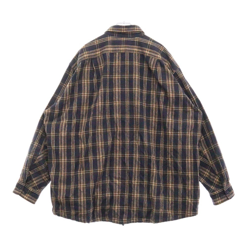 BROCHURE(ブロシュアー) WORKNEL SHIRTS 222-10 チェック 長袖 フランネルシャツ ネイビー/ブラウン