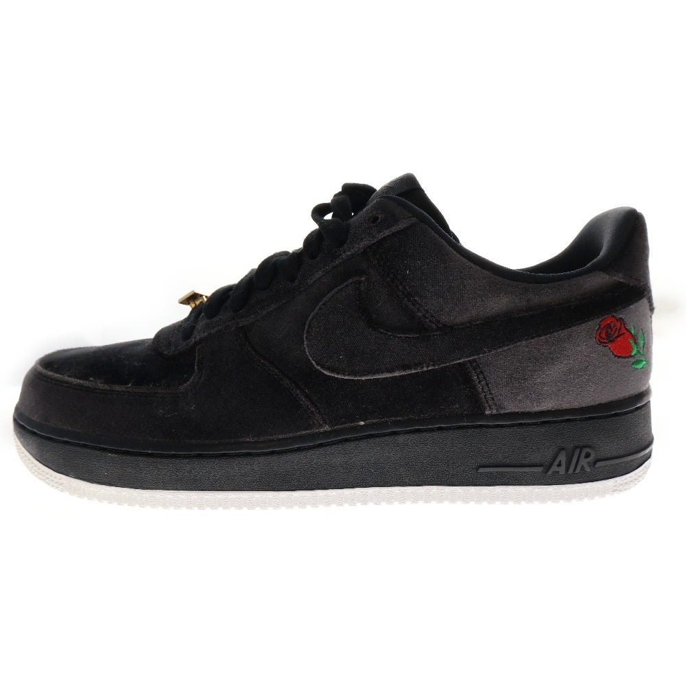 NIKE(ナイキ) AIR FORCE 1 LOW ROSE VELVET AH8462-003 エアフォース 1 ローズベルベット ローカットスニーカー ブラック US10.5/28.5cm