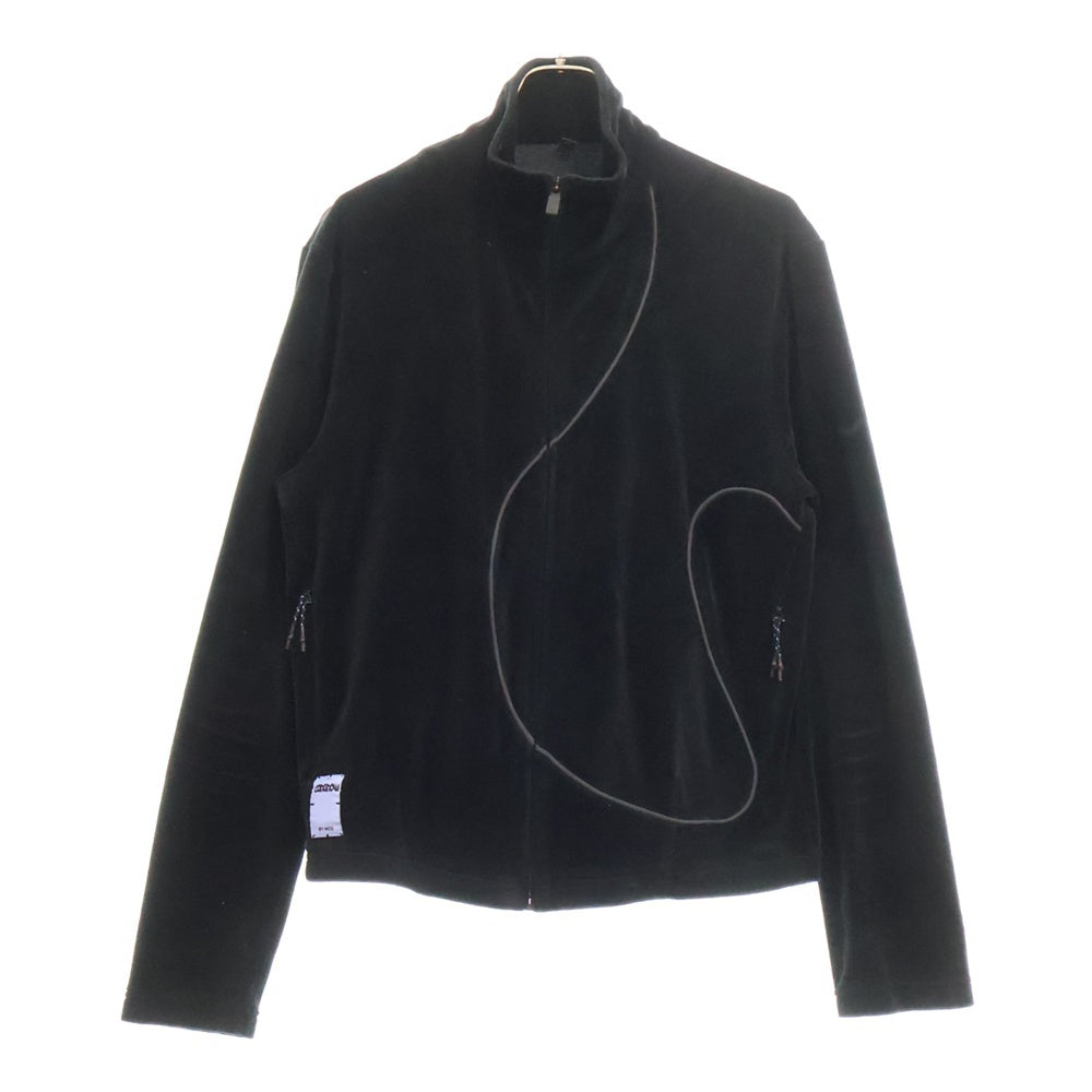 McQ Alexander McQueen(マックキューアレキサンダーマックイーン) ベロア ジップアップ トラックジャケット ブラック