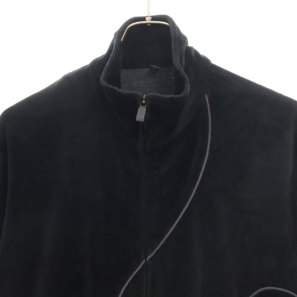 McQ Alexander McQueen(マックキューアレキサンダーマックイーン) ベロア ジップアップ トラックジャケット ブラック