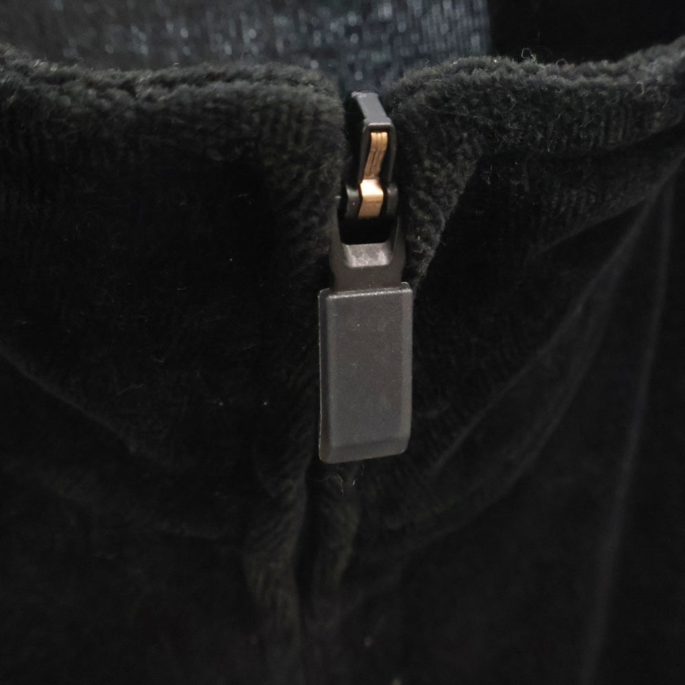 McQ Alexander McQueen(マックキューアレキサンダーマックイーン) ベロア ジップアップ トラックジャケット ブラック