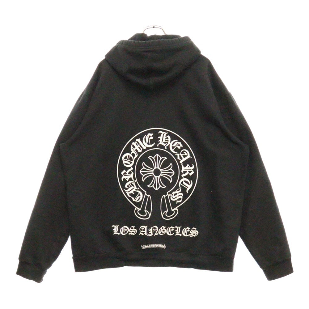 CHROME HEARTS(クロムハーツ) SWTSHRT PLVR ロサンゼルス限定ホースシュープリントプルオーバーパーカー ブラック
