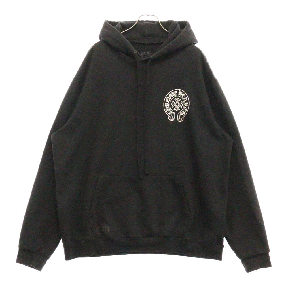 CHROME HEARTS(クロムハーツ) SWTSHRT PLVR ロサンゼルス限定ホースシュープリントプルオーバーパーカー ブラック