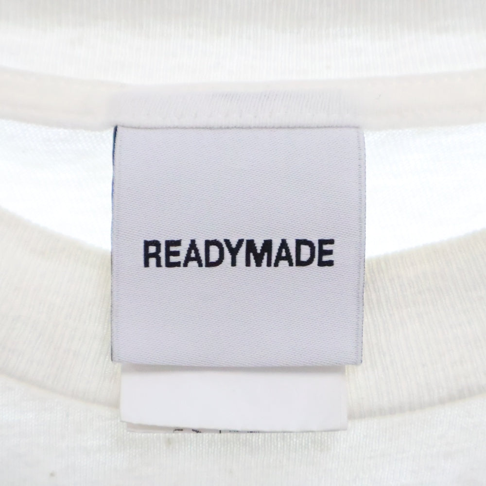 READY MADE(レディメイド) 24SS T SHIRT PEACE RE-CO-WH-00-00-274 ピースプリント半袖Tシャツ ホワイト